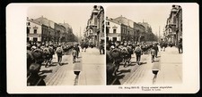 Używany, Fotografia stereo NPG, wjazd naszych zwycięskich wojsk do Łodzi  na sprzedaż  Wysyłka do Poland