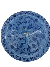 Placa de cerâmica artesanal extravagante peculiar exclusiva pintada à mão frango com rosto de homem, usado comprar usado  Enviando para Brazil