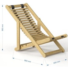 Gartenlounge liegestuhl holz gebraucht kaufen  Steinfurt