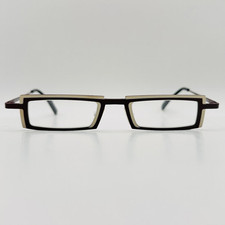Theo Brille Damen Herren eckig braun weiß Titanium Mod. vincke 199 Belgium NEU comprar usado  Enviando para Brazil