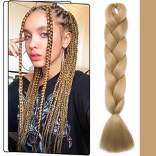 Usado, Caixa mega grossa trança longa jumbo extensão de cabelo trançado como humano cabelo real ombre comprar usado  Enviando para Brazil