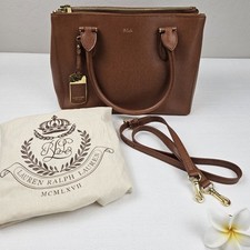 Bolsa satchel Lauren Ralph Lauren tote Newbury zíper duplo tiracolo cor tendência, usado comprar usado  Enviando para Brazil