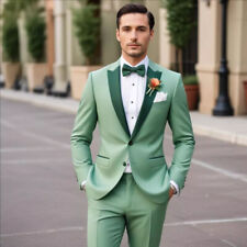 Terno masculino verde 2 peças slim fit formal festa noivo smoking casamento formatura personalizado comprar usado  Enviando para Brazil