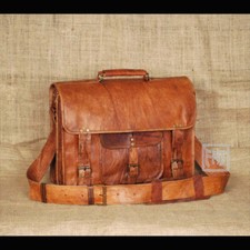 Leather vintage messenger for sale  USA