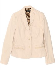 Jaqueta Blazer DOLCE & GABBANA Feminina 2 Botões IT 46 Grande Bege Algodão JE03 comprar usado  Enviando para Brazil