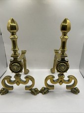 Pair brass fireplace for sale  PONTYPRIDD
