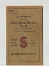 Máquina de costura antiga 1929 Singer modelo 66 'olho vermelho' manual de instruções, usado comprar usado  Enviando para Brazil