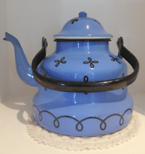 Bouilloire emaillee bleu d'occasion  France
