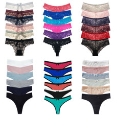 Pacote com 6 calcinhas calcinhas lingerie calcinhas femininas sem costura sexy renda algodão comprar usado  Enviando para Brazil