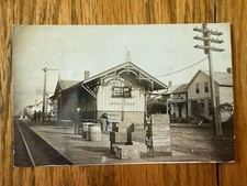 Usado, Cartão postal Liberty Center Ohio 1908 foto real depósito estojos de cerveja Pabst trem Wabash comprar usado  Enviando para Brazil