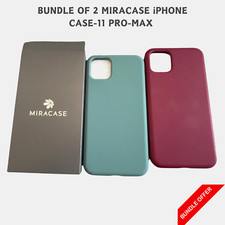 2x Pacote de Capa iPhone 11 Pro Max Miracase Verde Perfeito Vermelho Silicone Capas para Celular comprar usado  Enviando para Brazil