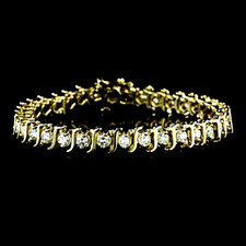 Pulseira de tênis feminina de ouro amarelo 14k com diamante de corte redondo criada em laboratório 6 quilates comprar usado  Enviando para Brazil