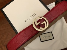 Cintura gucci rossa usato  Ventimiglia