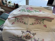 Vintage embroidered pillowcase for sale  Luxemburg