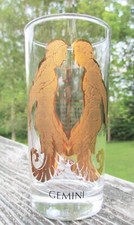 Gemini zodiac glass for sale  Greensboro