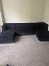 Black velvet sectional for sale  Suitland