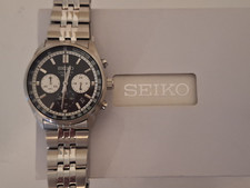 Relógio masculino Seiko cronógrafo mostrador preto - SSB429P1 ESTADO PERFEITO com caixa/alça de papéis comprar usado  Enviando para Brazil