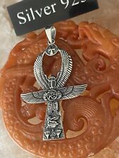 Silver winged ankh for sale  BRIGHTON