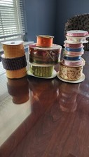 Carretéis de fita de tecido vintage ambre, cores de outono, com fio, artesanato lote de 15 comprar usado  Enviando para Brazil