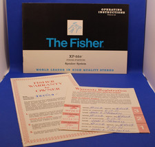 Antigo Sistema de Alto-falante Fisher XP-55B PISTÃO LIVRE Instruções de Operação Garantia, usado comprar usado  Enviando para Brazil