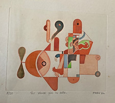ROMANO FREA "Per volare più in alto" litografia 25x20 cm incorniciata 9/20 1984 comprar usado  Enviando para Brazil