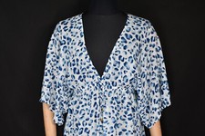 Tory Burch Blue Leopard Beach Kaftan Cover up rozmiar S/P na sprzedaż  PL