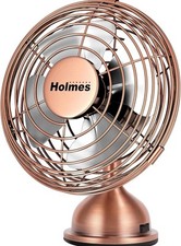 Mini ventilador de mesa HOLMES 4", alimentado por USB, 1 velocidade, 4 lâminas, cobre escovado comprar usado  Enviando para Brazil