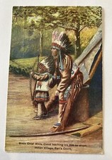 Antique postcard sioux for sale  HULL