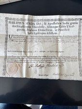 Certificato reliquia 1739 usato  Italia