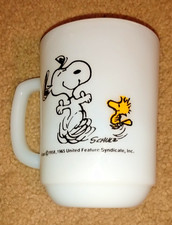 Caneca de café vintage Fire King 1965 Snoopy & Woodstock copo de leite comprar usado  Enviando para Brazil