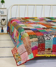 Colcha de retalhos de seda vintage indiana feita à mão Kantha colcha cobertor comprar usado Colcha de retalhos de seda vintage indiana feita à mão Kantha colcha cobertor comprar usado  Enviando para Brazil