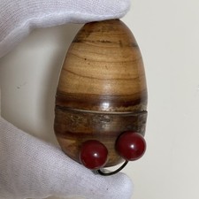 Usado, RARA Caixa de Ovo de Páscoa Russa de Madeira Cerejeira 1950 com Decoração de Frutas Cerejeiras URSS comprar usado  Enviando para Brazil