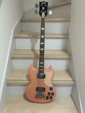 Baixo elétrico Burny SG Style FEB-60PP rosa usado com estojo macio comprar usado  Enviando para Brazil