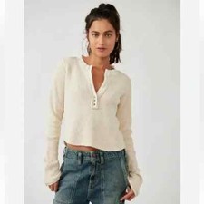 Blusa Free People FP One Colt botão térmico manga longa gola V M NOVA comprar usado  Enviando para Brazil