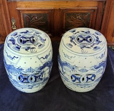 Chinese garden stools.blue for sale  DERBY