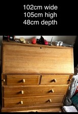 Solid pine writing for sale  PONTYCLUN