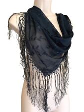Black embroidered scarf for sale  SOUTHPORT