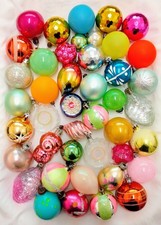 vintage glass christmas decorations for sale  NORWICH