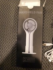 Mini ventilador portátil com base, pequeno ventilador portátil com 2 velocidades, USB recarregável comprar usado  Enviando para Brazil