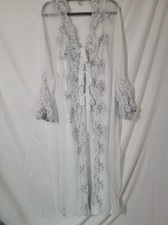 Usado, Conjunto Natori Peignor, camisola de cetim branco maxi chuveiro casamento lua de mel tamanho M comprar usado  Enviando para Brazil