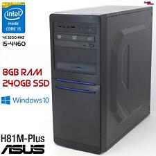 ASUS H81M-PLUS INTEL CORE i5 4460 COMPUTER PC WINDOWS 10 11 240GB SSD  8GB RAM comprar usado  Enviando para Brazil