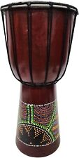 Usado, DJEMBE DRUM BONGO CONGO 16" PINTURA ESCULPIDA À MÃO AFRO ABORÍGENE MADEIRA CLEARANCE comprar usado  Enviando para Brazil