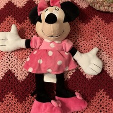 Brinquedo de pelúcia Disney Minnie rosa com bolinhas brancas 11” bicho de pelúcia excelente  comprar usado  Enviando para Brazil