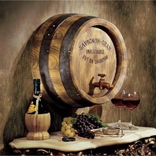 Decoração de parede madeira barril de vinho cabeça-grande 17,5”x9” com bico francês Sauvignon-Oran comprar usado  Enviando para Brazil