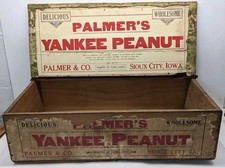 RARO Vintage Antigo Palmers Yankee Caixa de Exibição de Doces de Amendoim Sioux City IA comprar usado  Enviando para Brazil