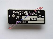 Plaque constructeur yamaha d'occasion  Béziers