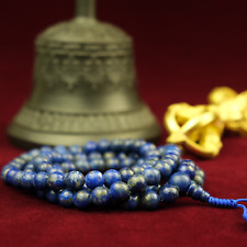 Lapislazuli Mala Buddhistische Gebetskette 108 Perlen 8mm Edelstein Geschenk comprar usado  Enviando para Brazil
