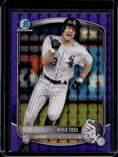 Refrator geométrico roxo Bowman Kyle Teel Chrome Prospects 2025 #129/250 #118 comprar usado  Enviando para Brazil