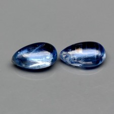 💎 2,36 ct par 2 peças cabochão de pera azul natural cianita - não tratado, pedras preciosas da África comprar usado  Enviando para Brazil