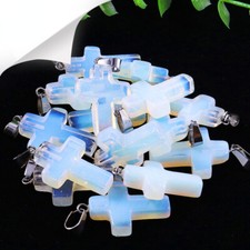 10 peças pingente de pedra opala em forma de cruz contas 28X20mm fabricação de joias comprar usado  Enviando para Brazil